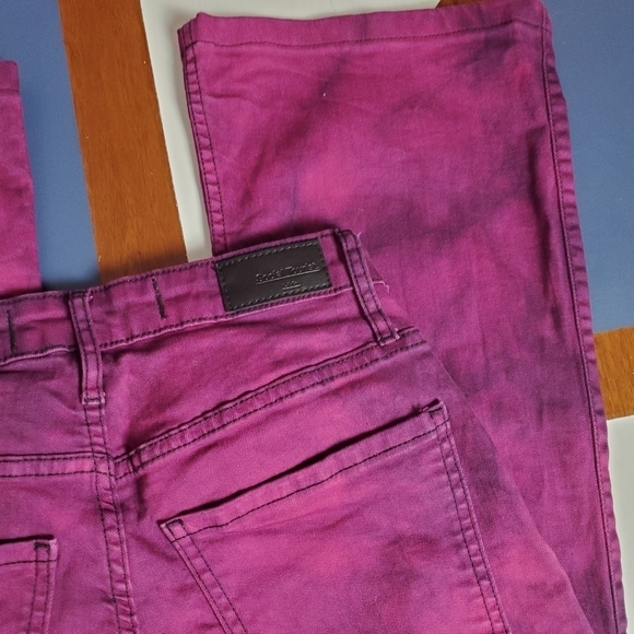 Social Tourist Jeans Womens 26 High Rise Flare Leg Pink Purple Tie Dye - Picture 8 of 12